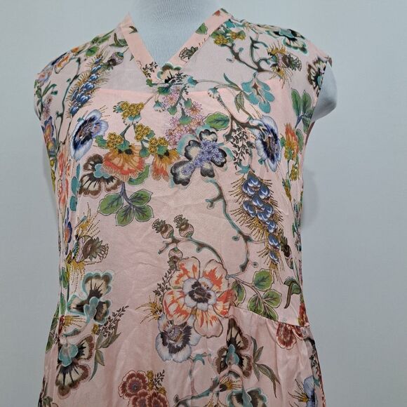 Marisfrolg Floral Print Sleeveless Silk Blend Dress Size 38 EUR US 8 Multi-color - Picture 13 of 16